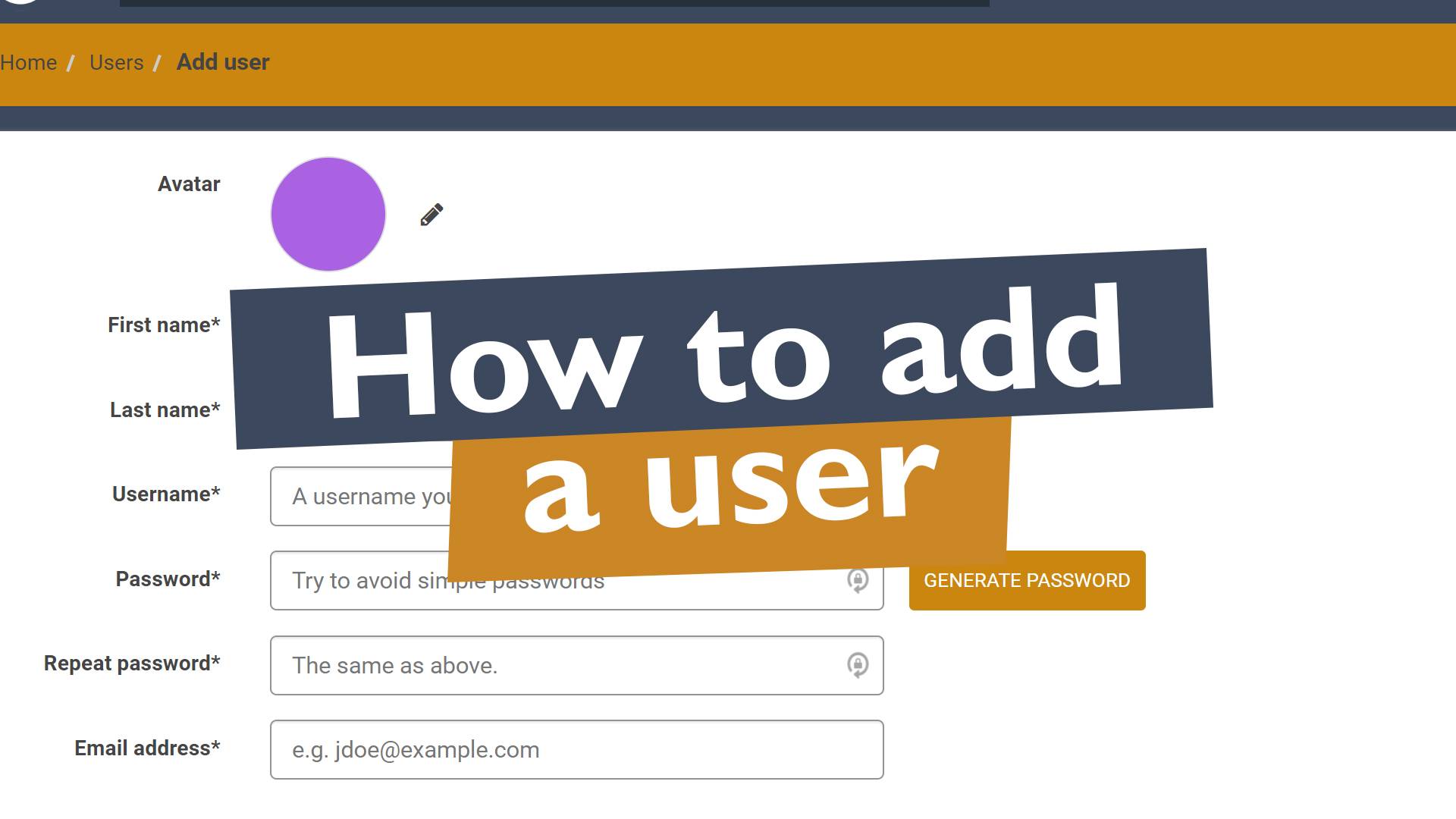 How To Add A User