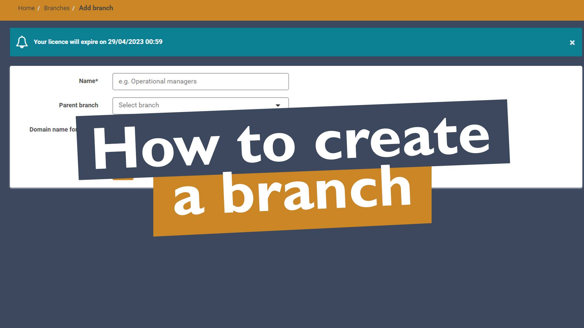 how to create a branch