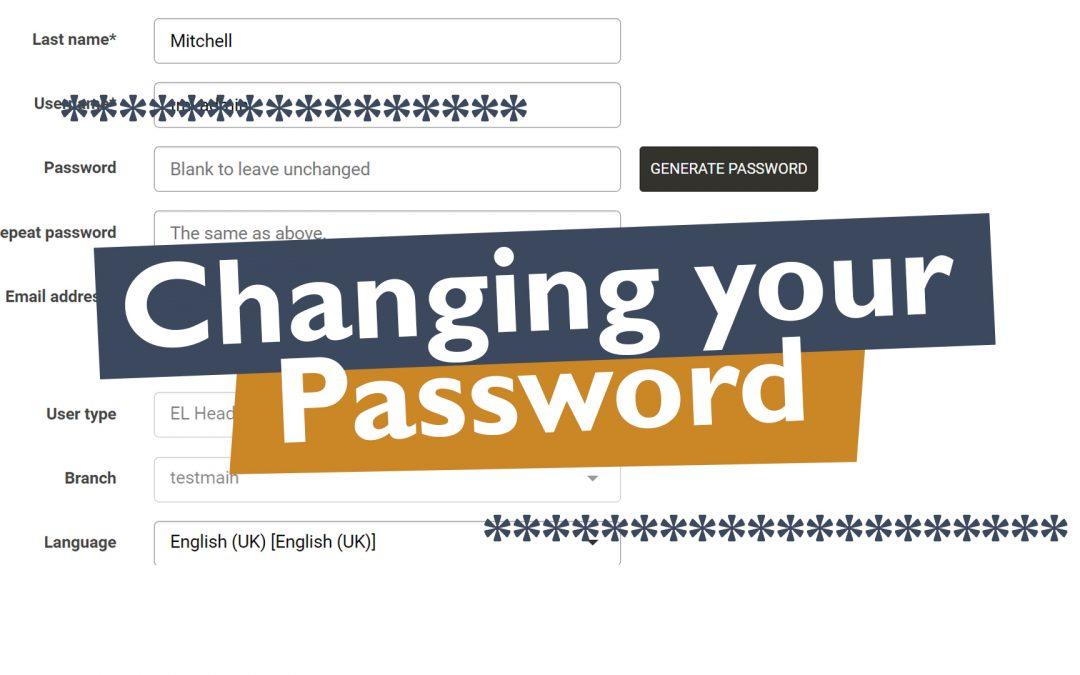 How to change your password through My Account