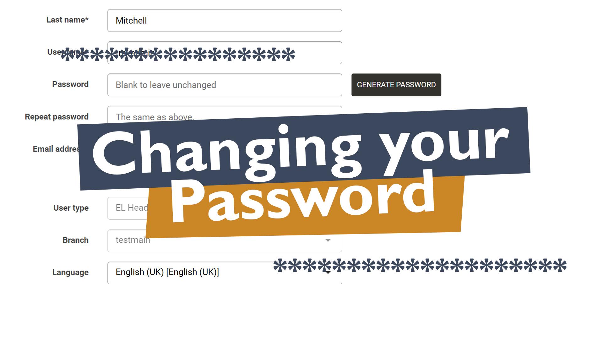 How to change your Password